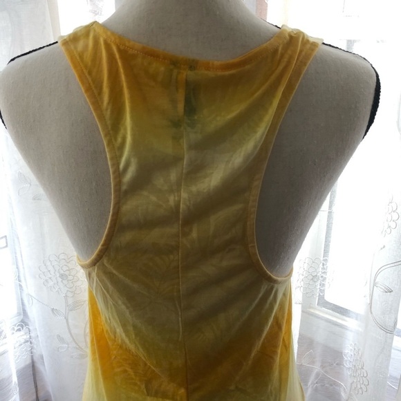 🎄 George yellow maxi swim cover-up SZ S NWOT - Picture 6 of 8